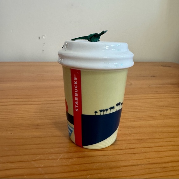 Starbucks Holiday Christmas Tree Ornament California State Beach Coffee Cup - Picture 3 of 5